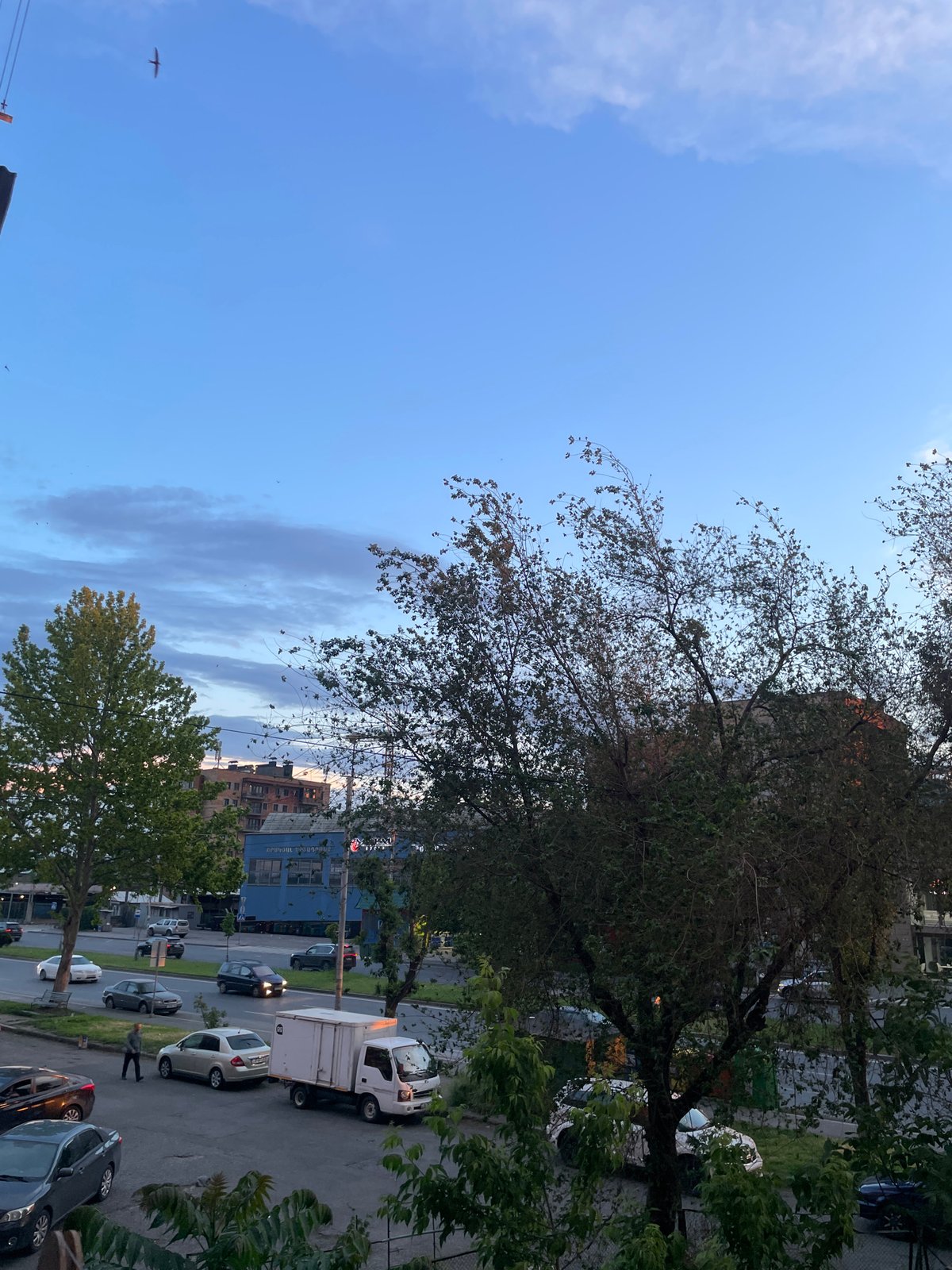 Sunset observed across Yerevan from multiple elevated viewpoints