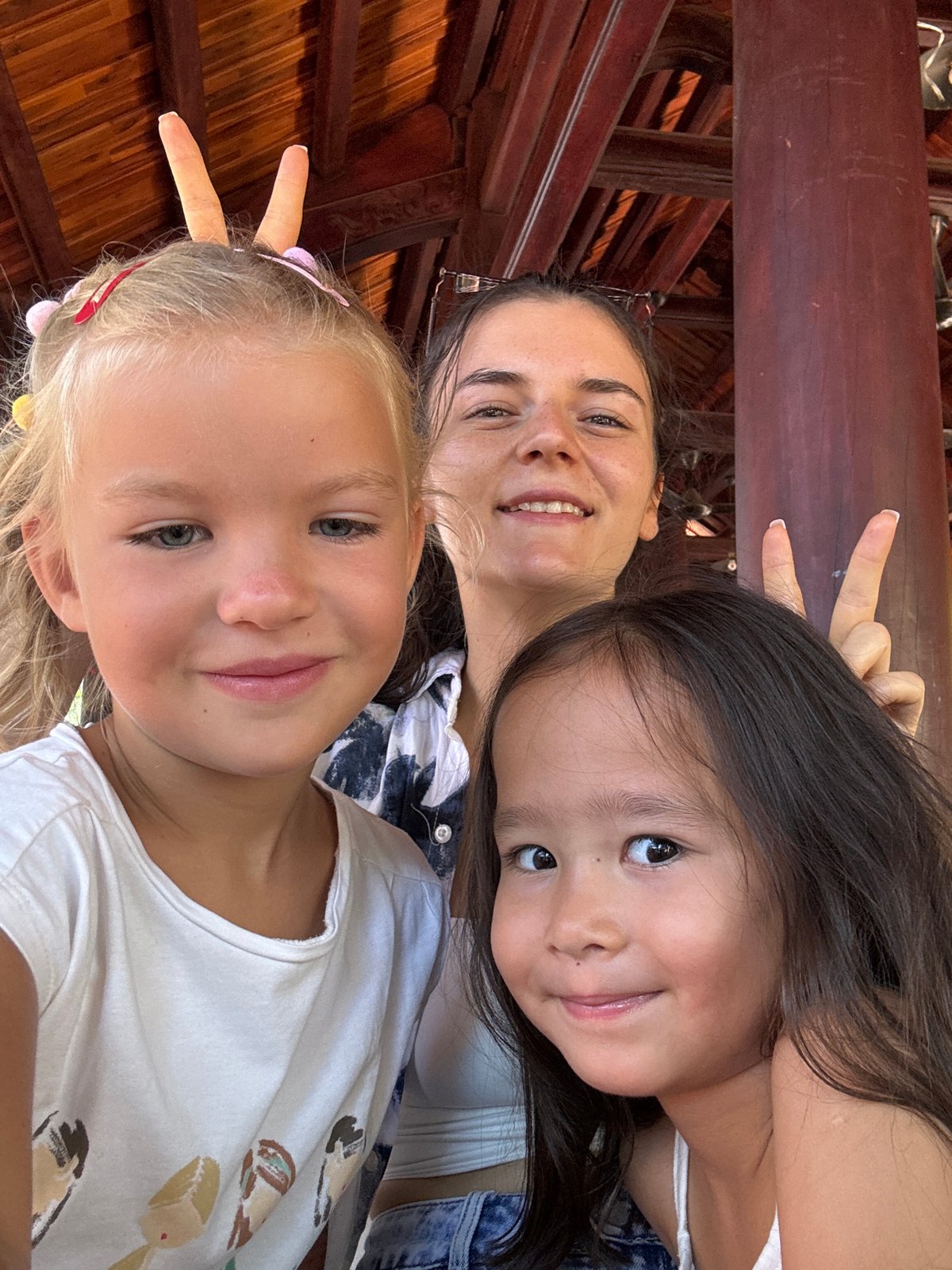 Family Takes Playful Selfies During Late Night Indoor Session