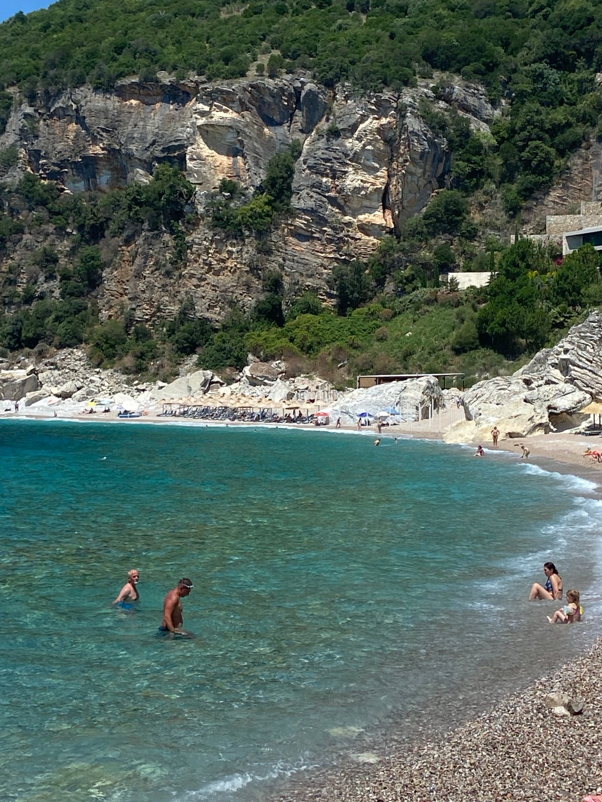 Summer beach scenes captured along Montenegro's Adriatic coast