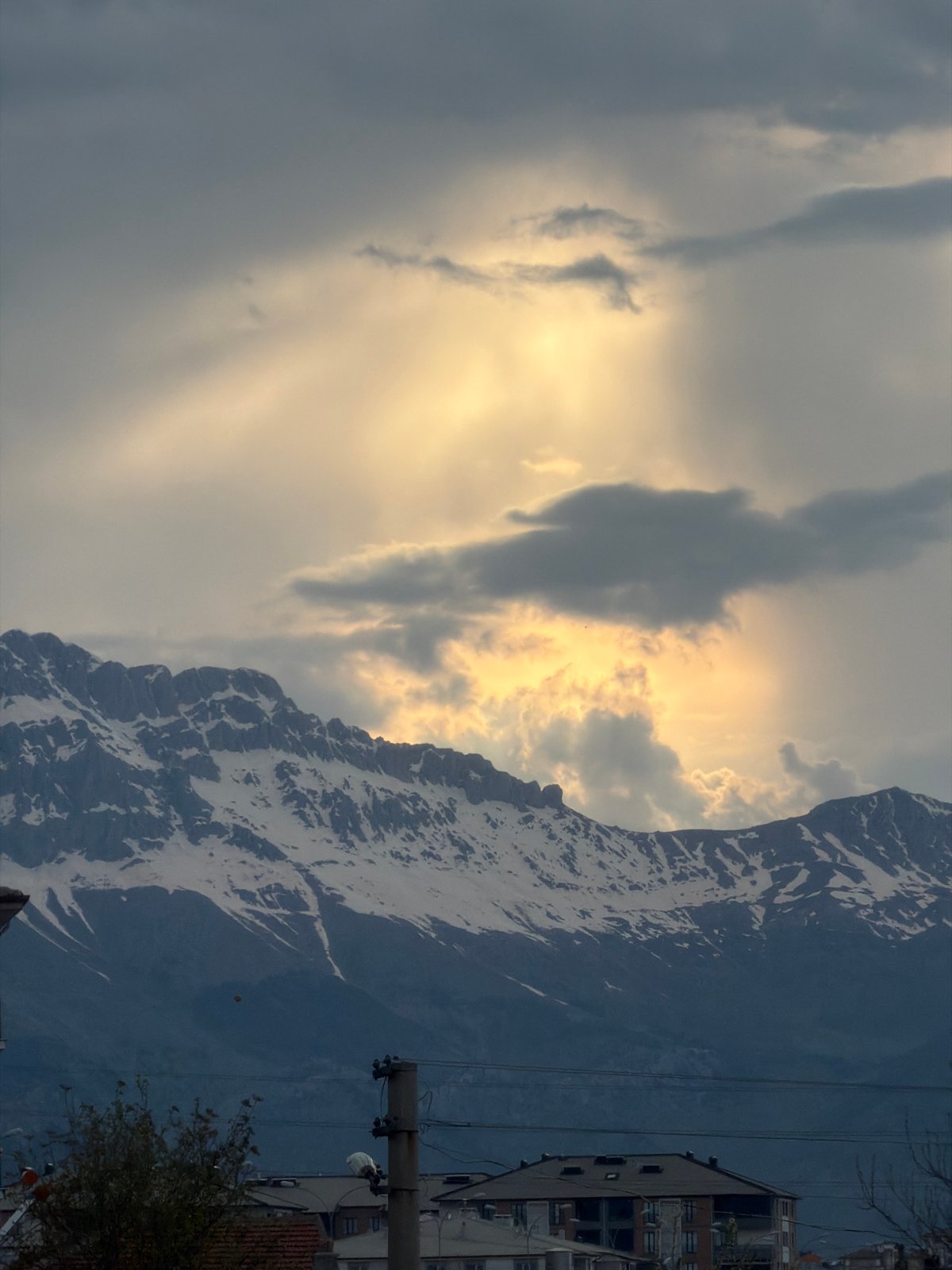Dramatic sky view captured from Seydişehir balcony