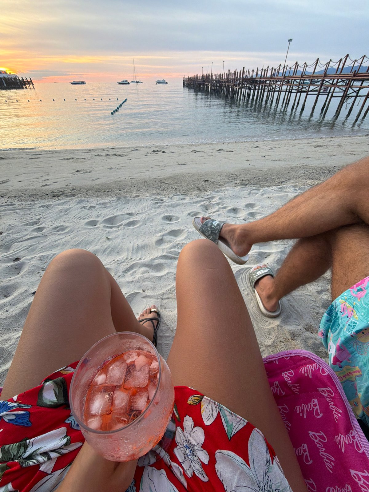 Lazy beach afternoon at Koh Samui's Baan Bang Rak pier