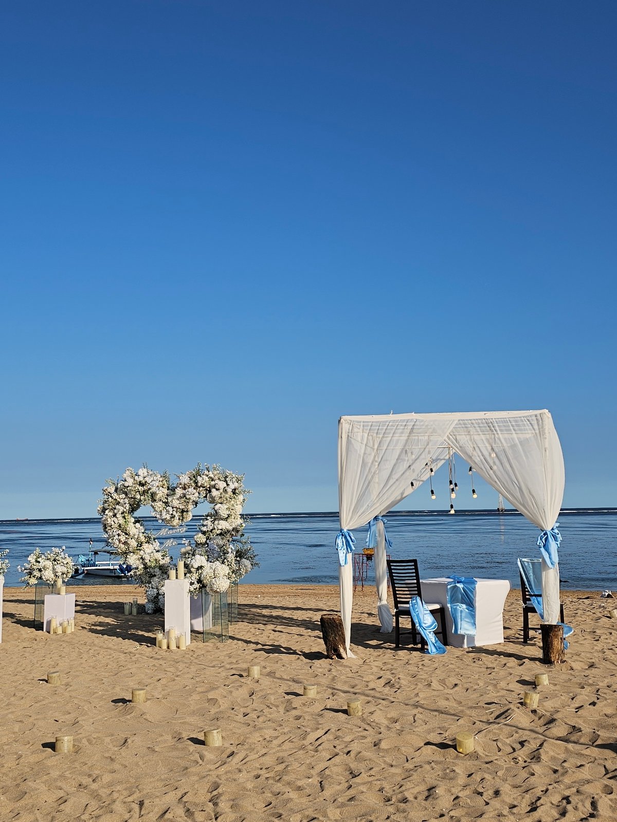 Beach Wedding Proposal Setup Documented in Denpasar, Indonesia