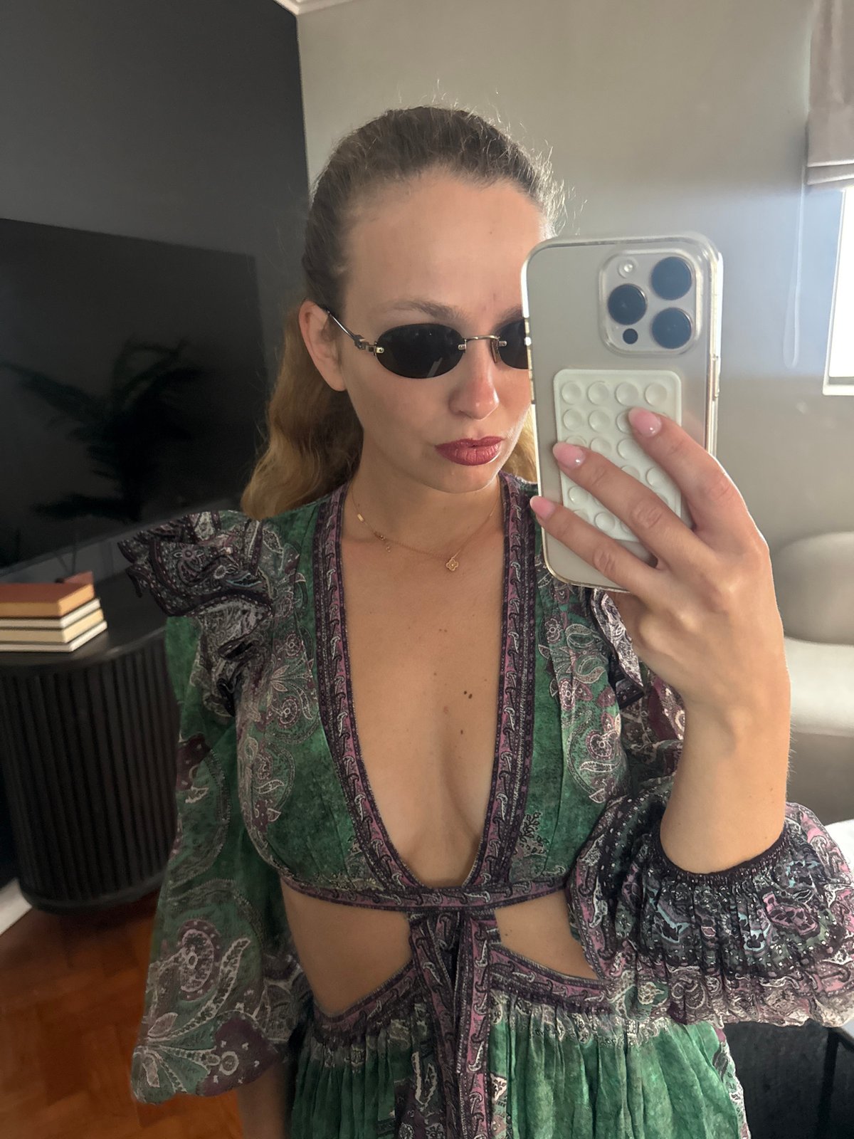 Woman Takes Selfies in Modern Cape Town Interior