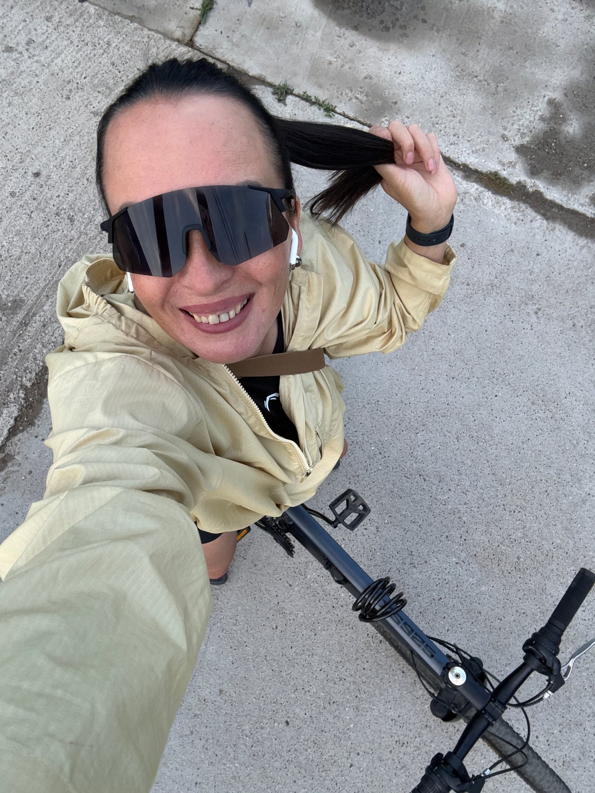 Cycling adventure in Chaikovsky with bike and selfies