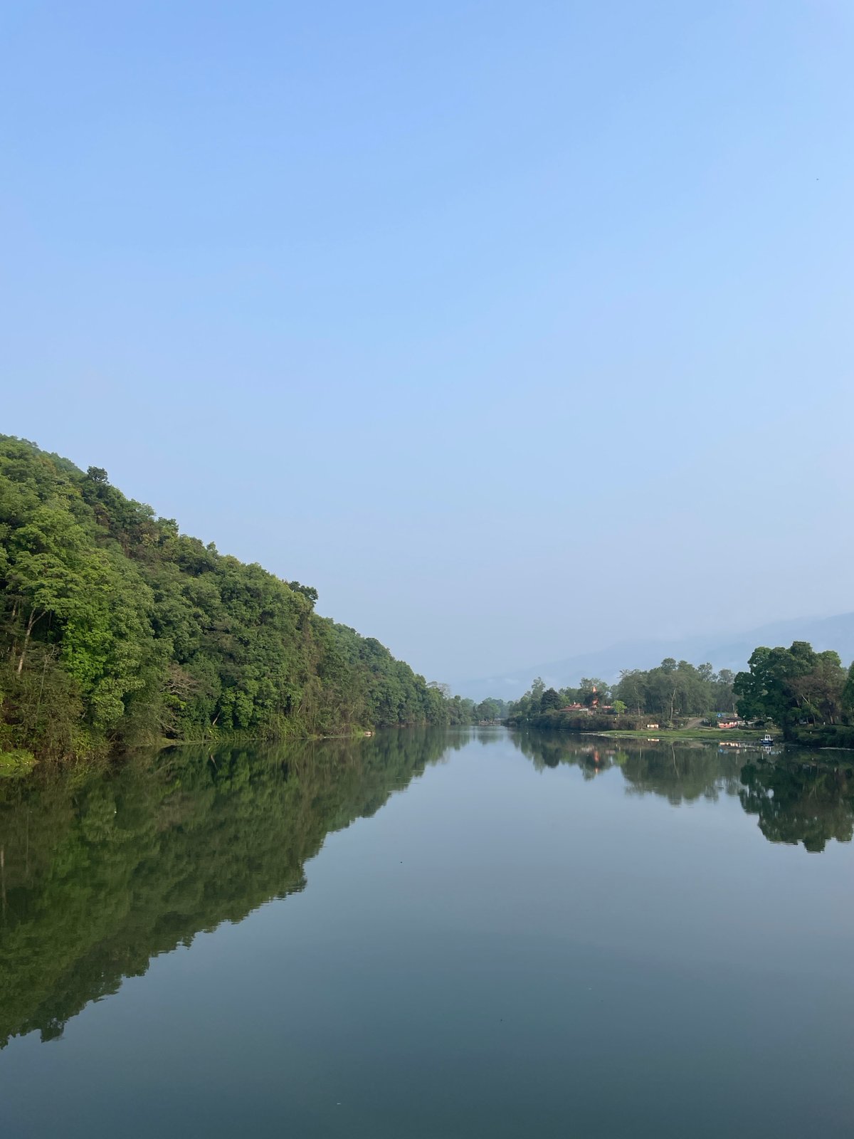 Visitors gather at Phewa Lake in Pokhara, Nepal