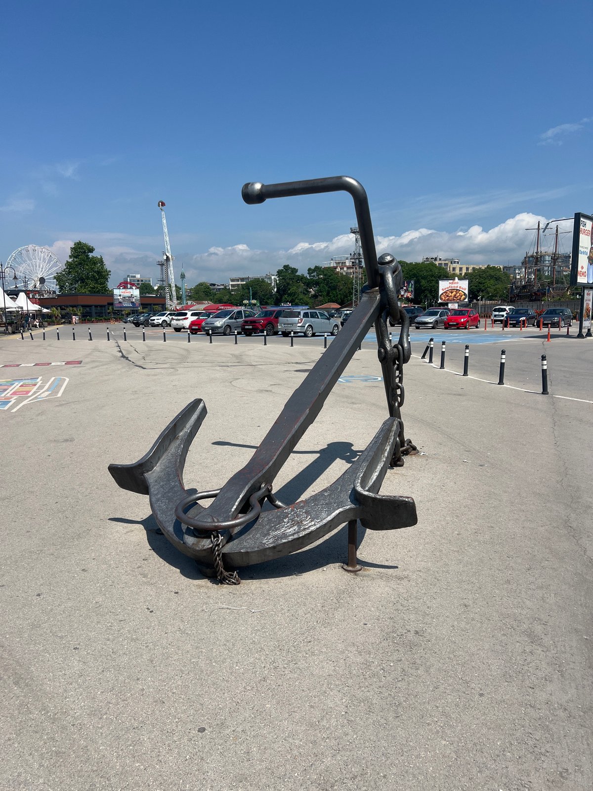 Sunny morning scenes captured along Varna waterfront promenade