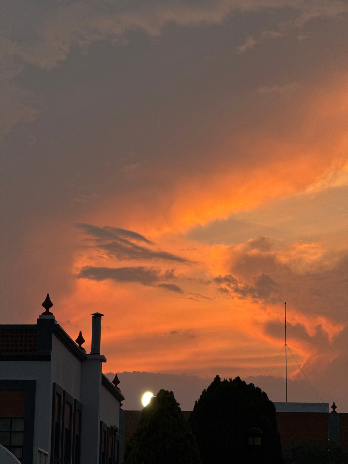 Sunset documented in San Andrés Cholula, Mexico