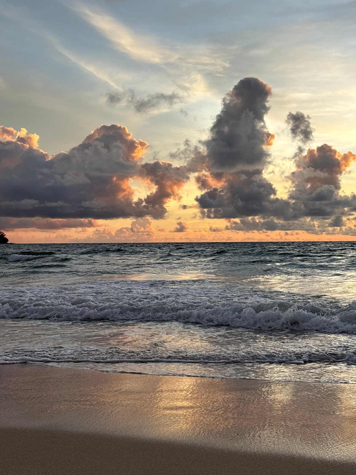 Sunset afternoon at Choeng Thale Beach, Phuket