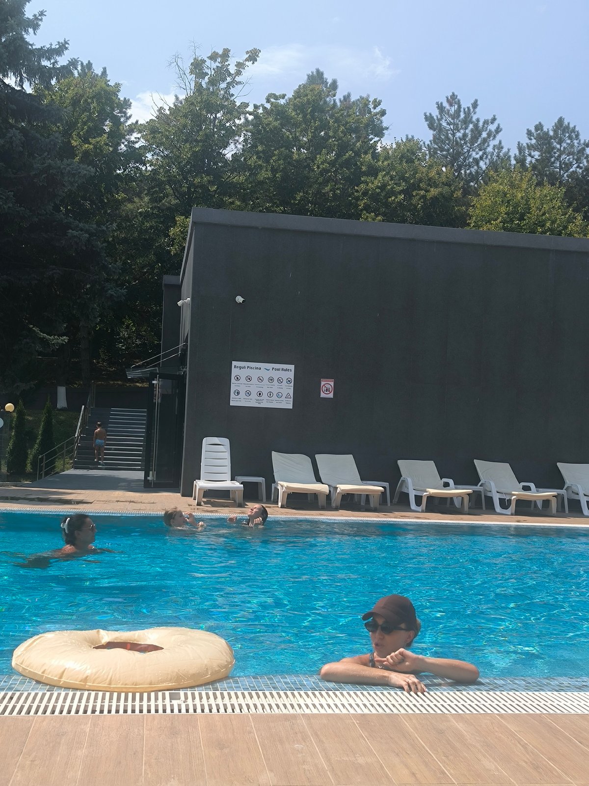 Poolside hangout at a resort in Ustia, Moldova