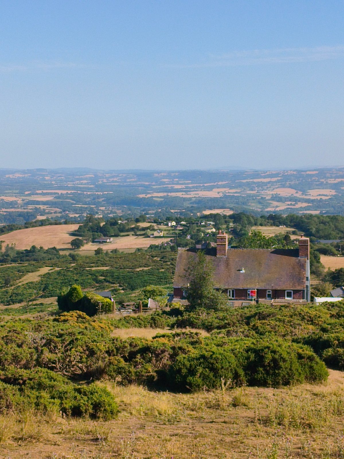 Clee Hill summit: panoramic views and a WWII memorial sculpture