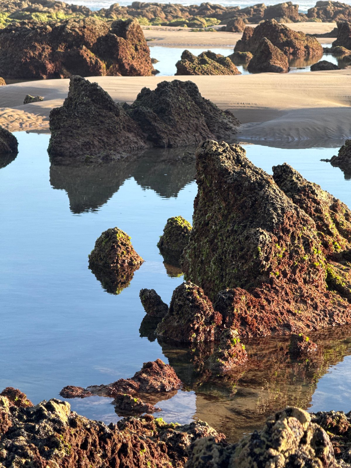 Evening coastal scenes documented along Biarritz shoreline