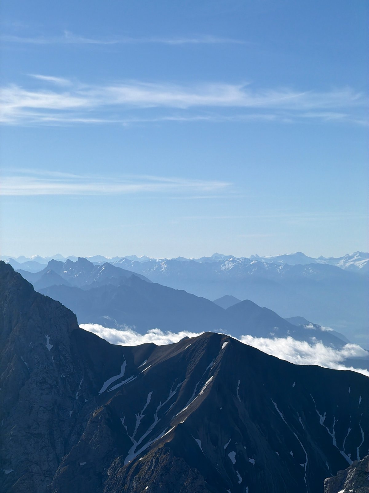 Mountain vista captured in Garmisch-Partenkirchen Germany morning hours