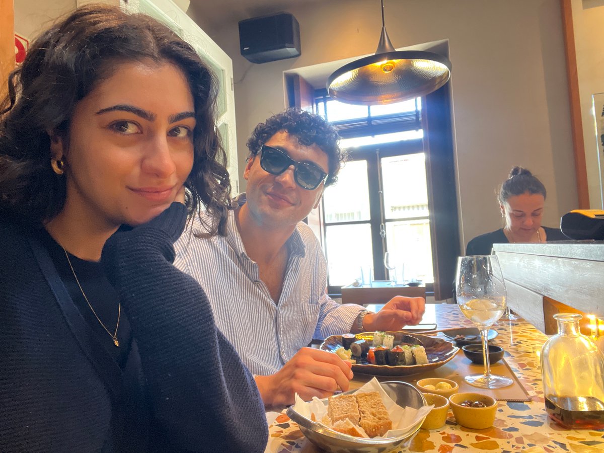 Diners photograph food at Porto restaurant during lunch