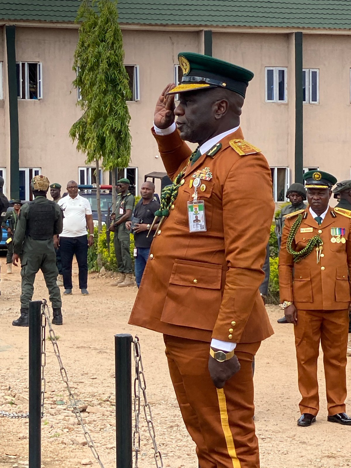 Military parade and formal ceremony in Kaduna, Nigeria