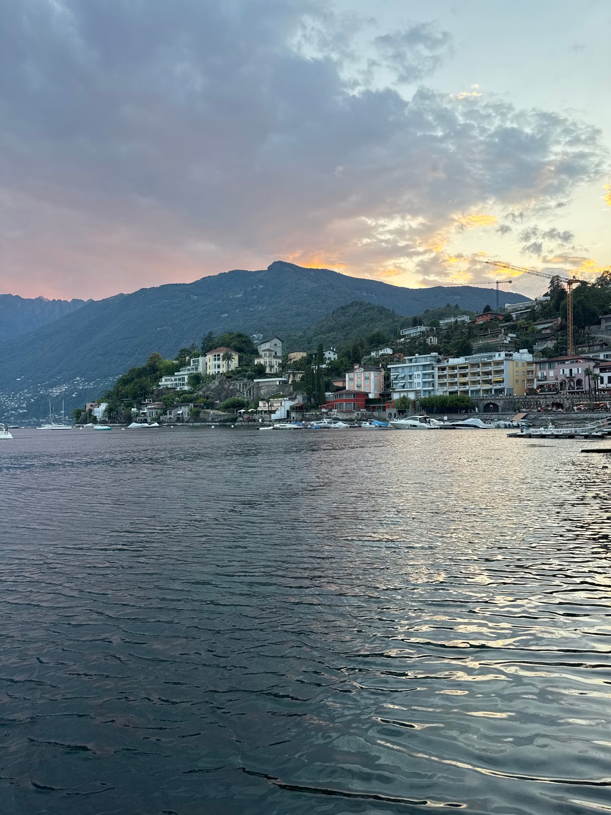 Golden hour on Lake Maggiore's Ascona waterfront