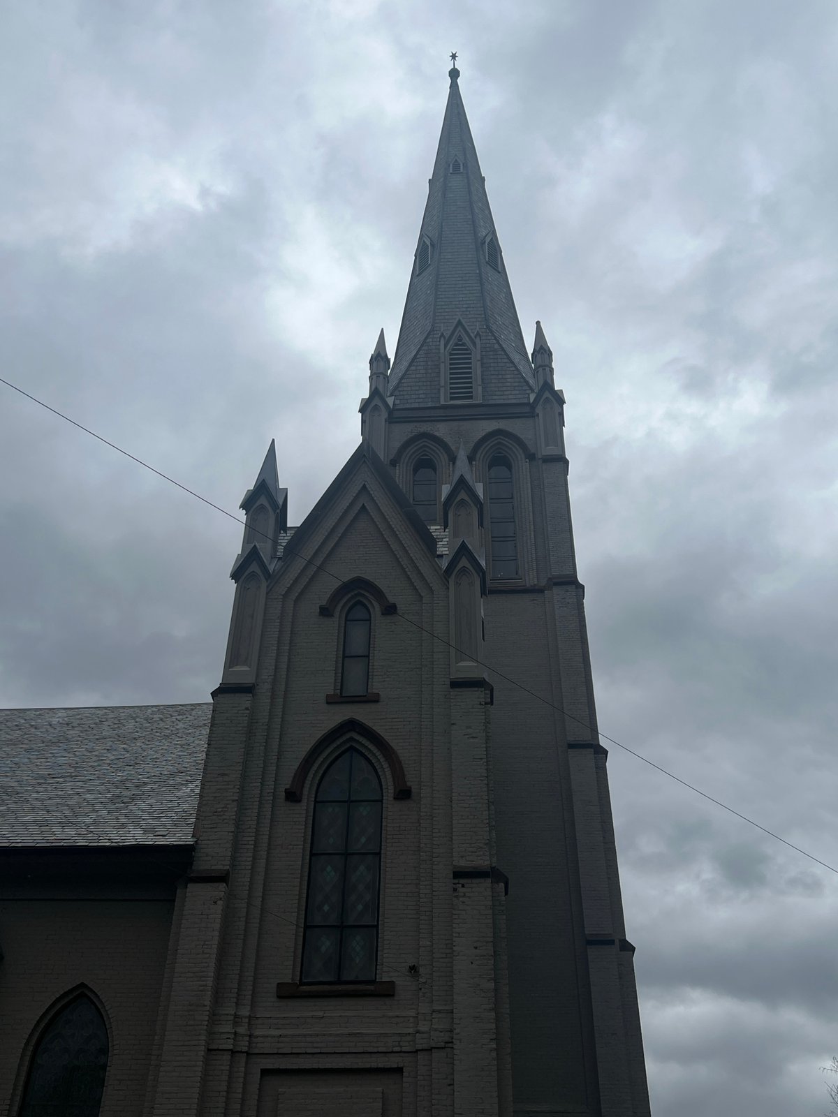 Evening documentation of Newburgh streetscapes includes eclipse observation