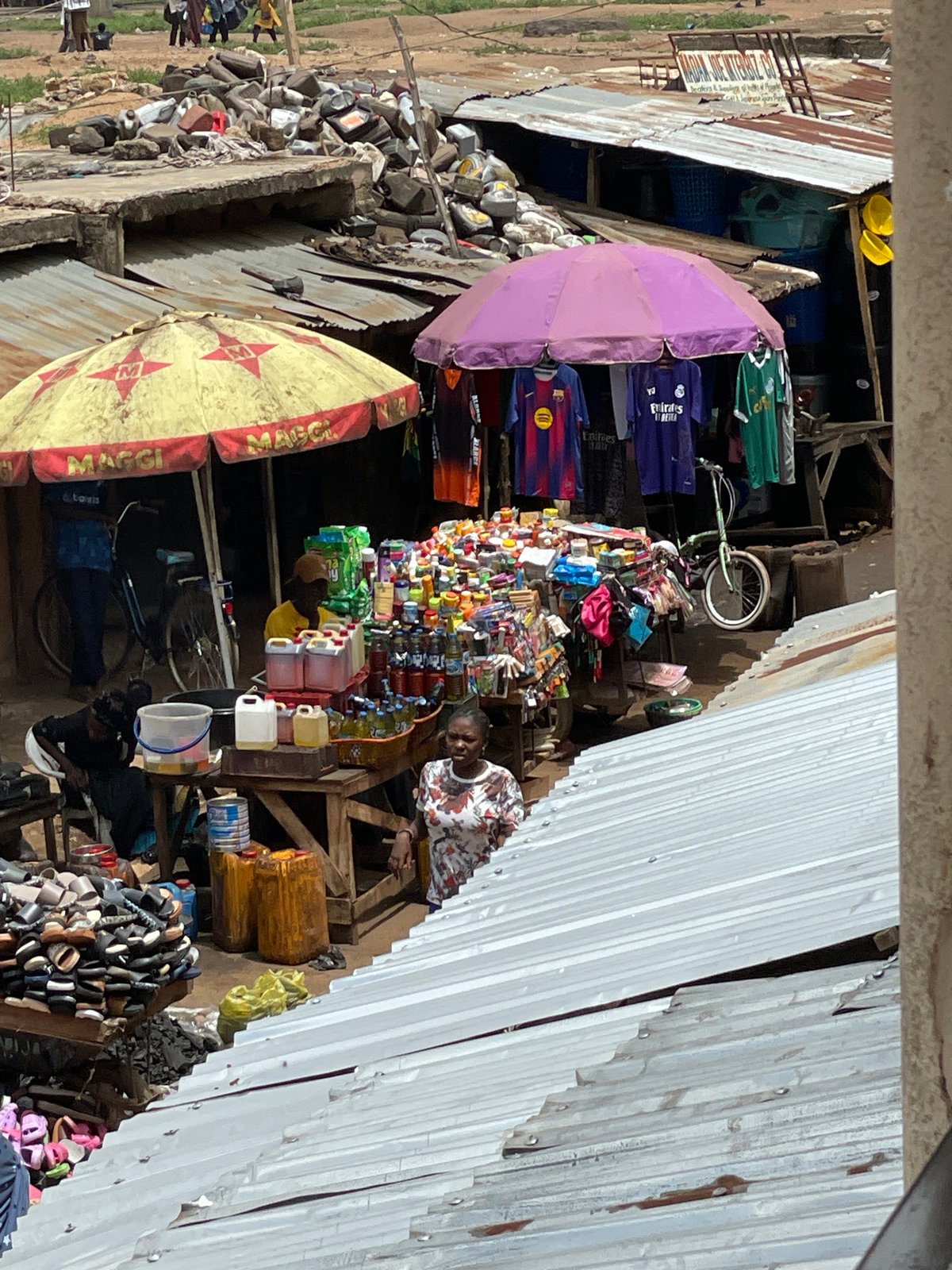 Daily street life documented in Bukuru marketplace, Nigeria