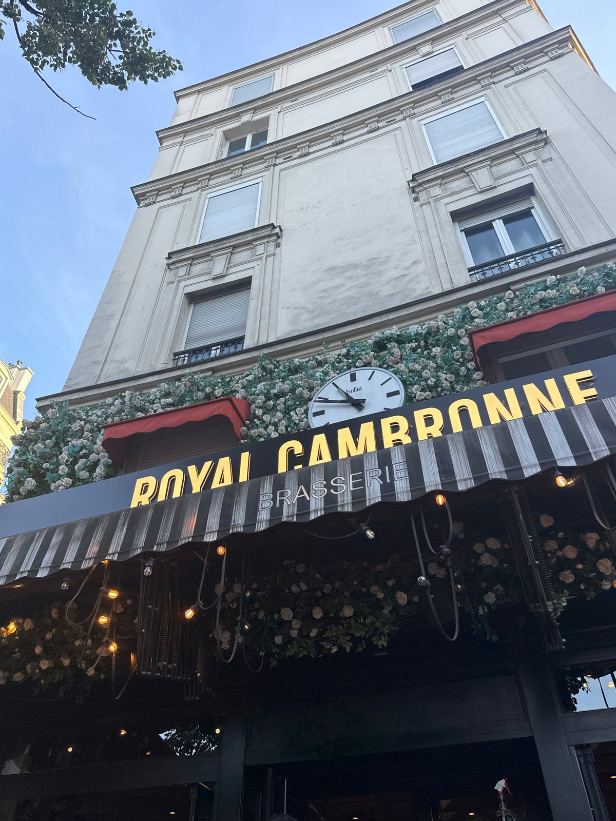 Evening at Royal Cambronne with football on the terrace