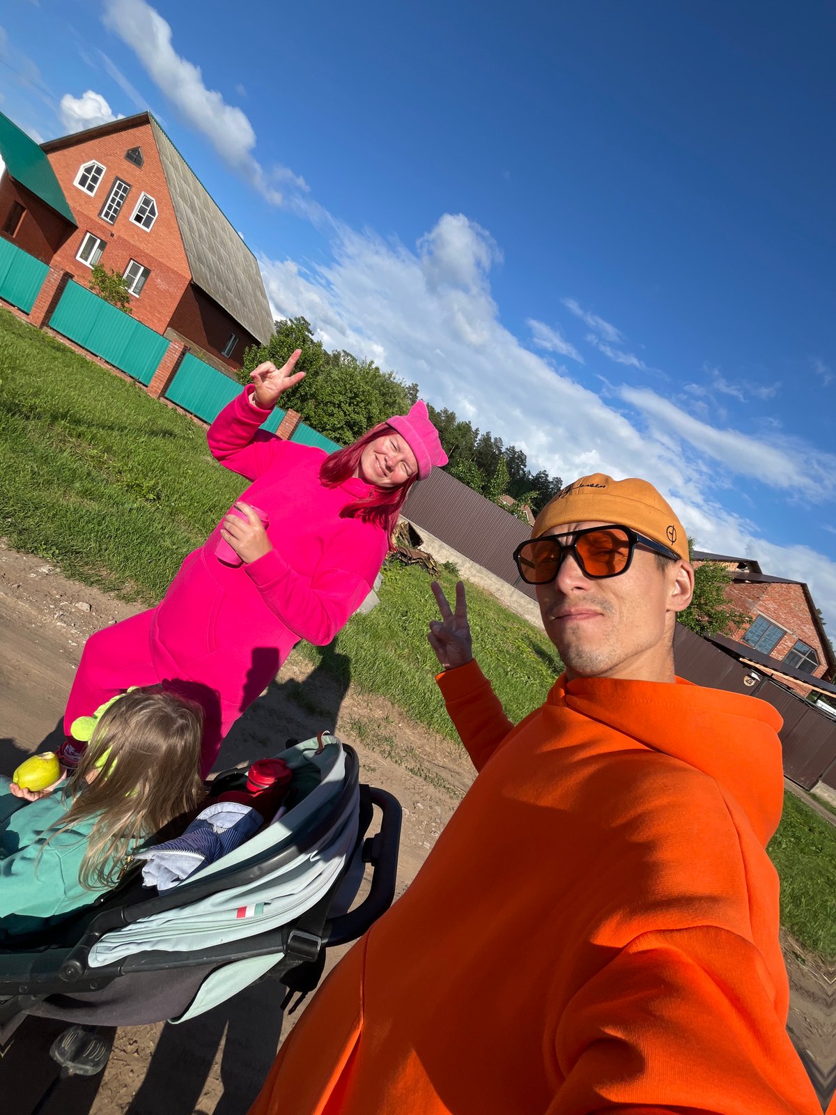 Residents enjoy sunny afternoon outdoors in Chaikovsky, Russia