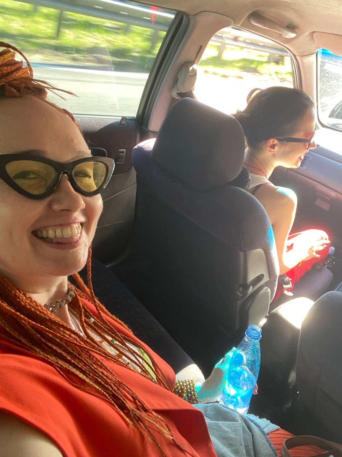 Two women observed traveling by car in Sochi