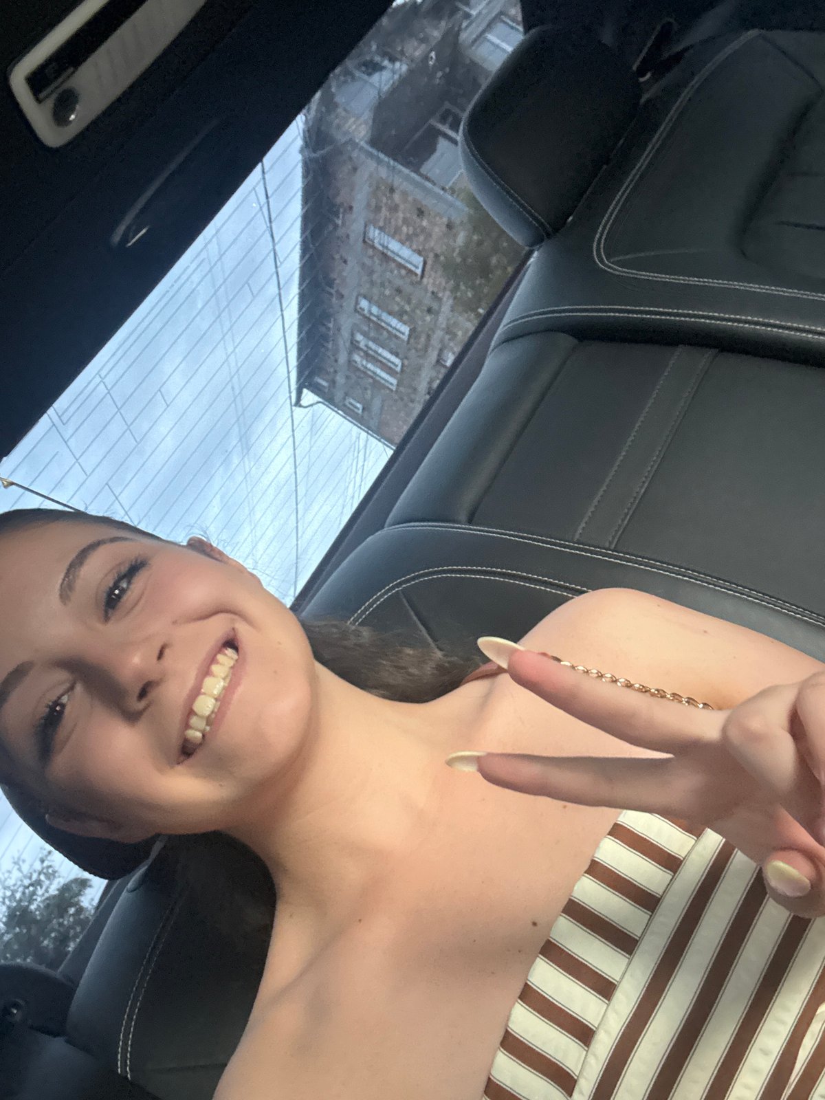 Relaxed selfie moments inside a car in Bulgarovo