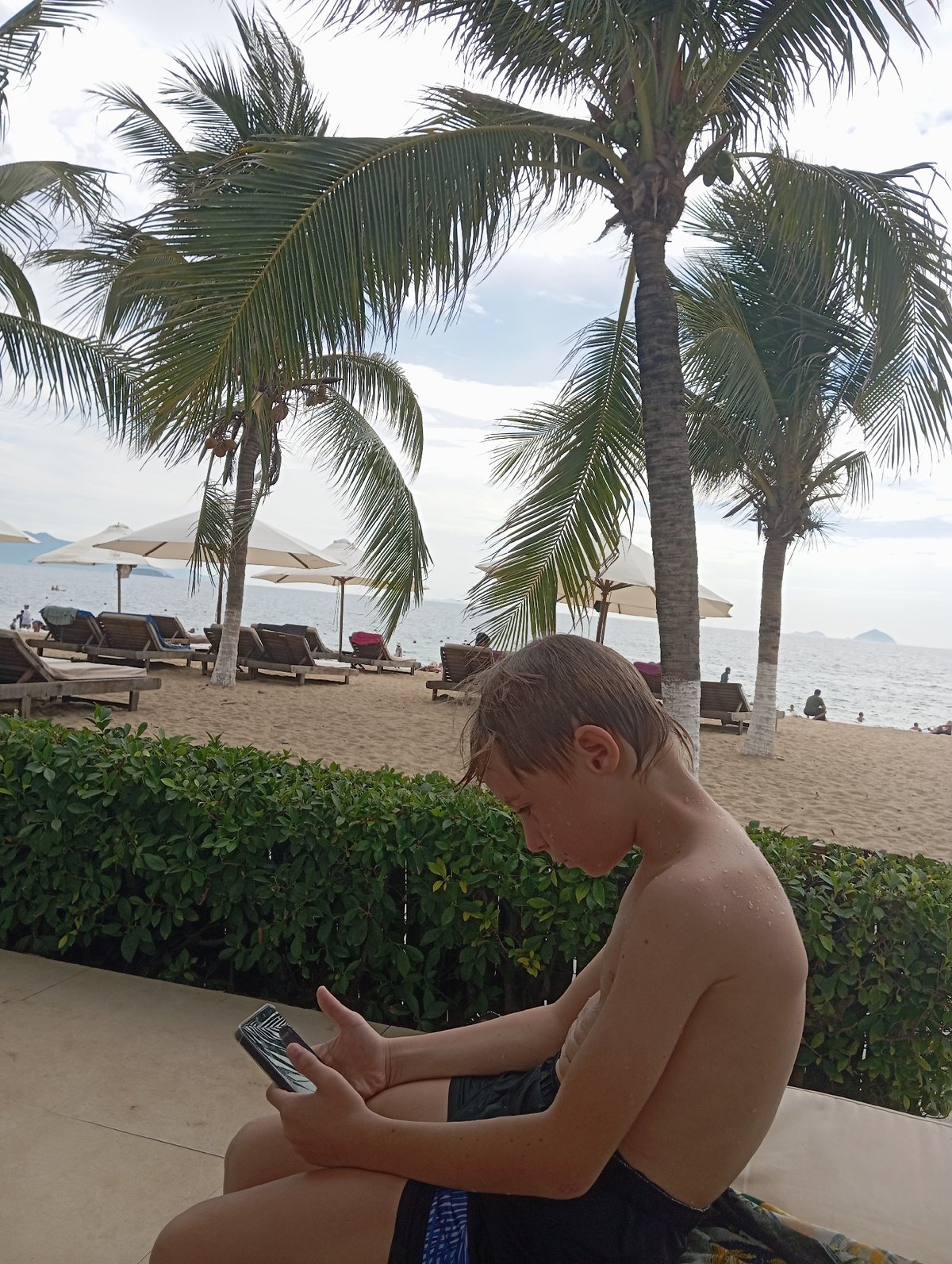 Lazy morning at a Nha Trang beach resort and surroundings