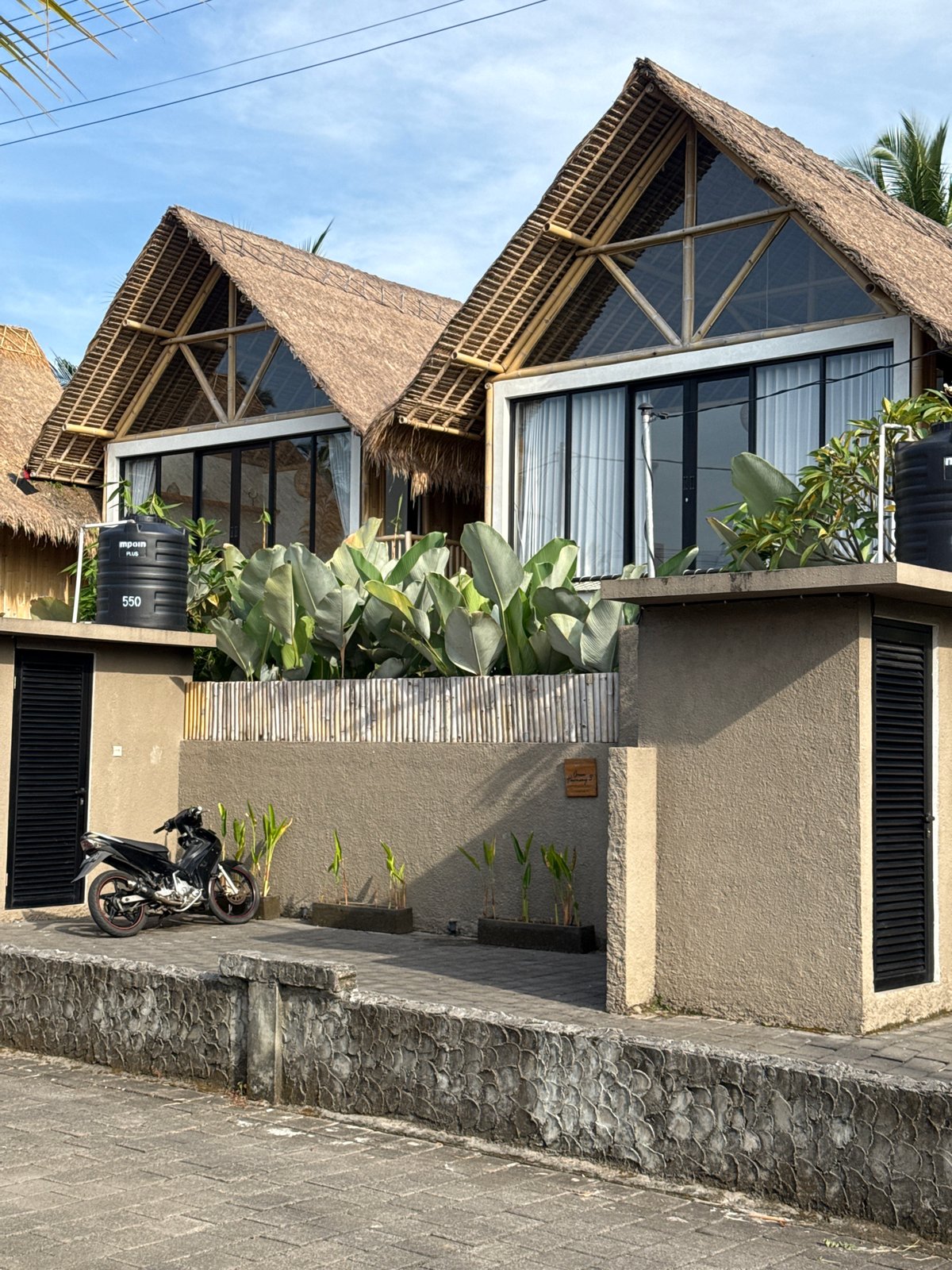 Morning scenes captured in Tampaksiring showing architecture and roads