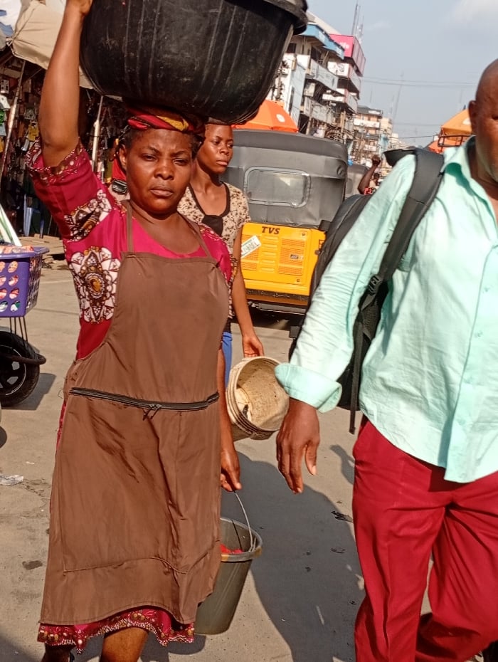 Daily life unfolds at Nigerian markets in Fegge, Onitsha
