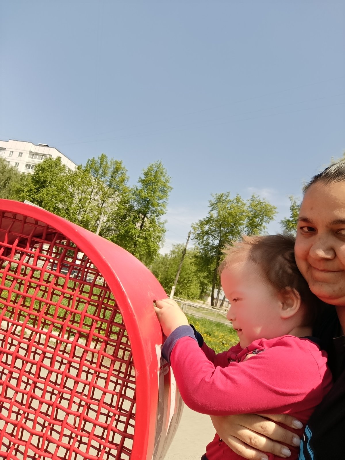 Family participates in recycling initiative at Chaikovsky public square