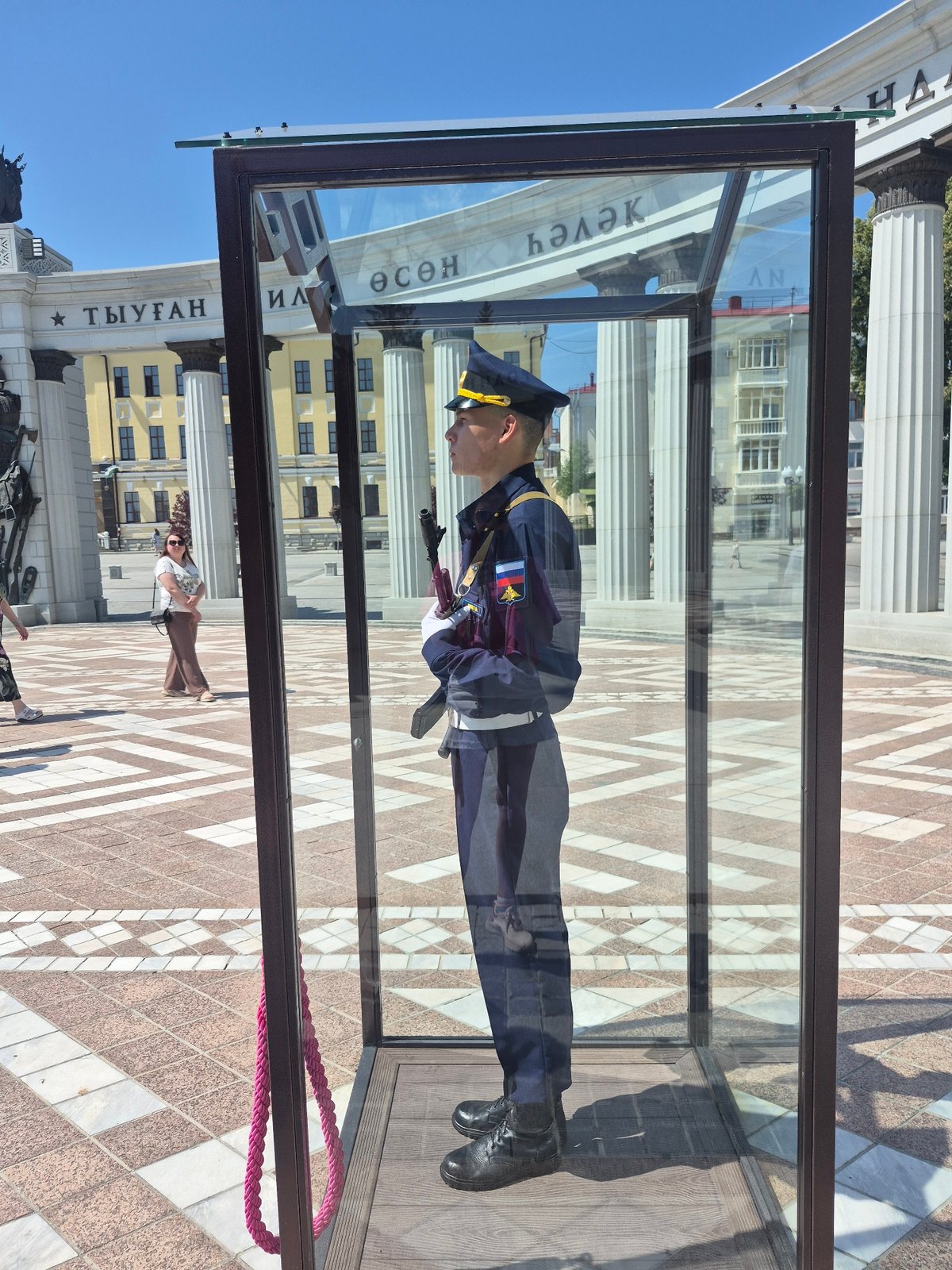 Wedding parties, fountain play, and ceremony in central Ufa