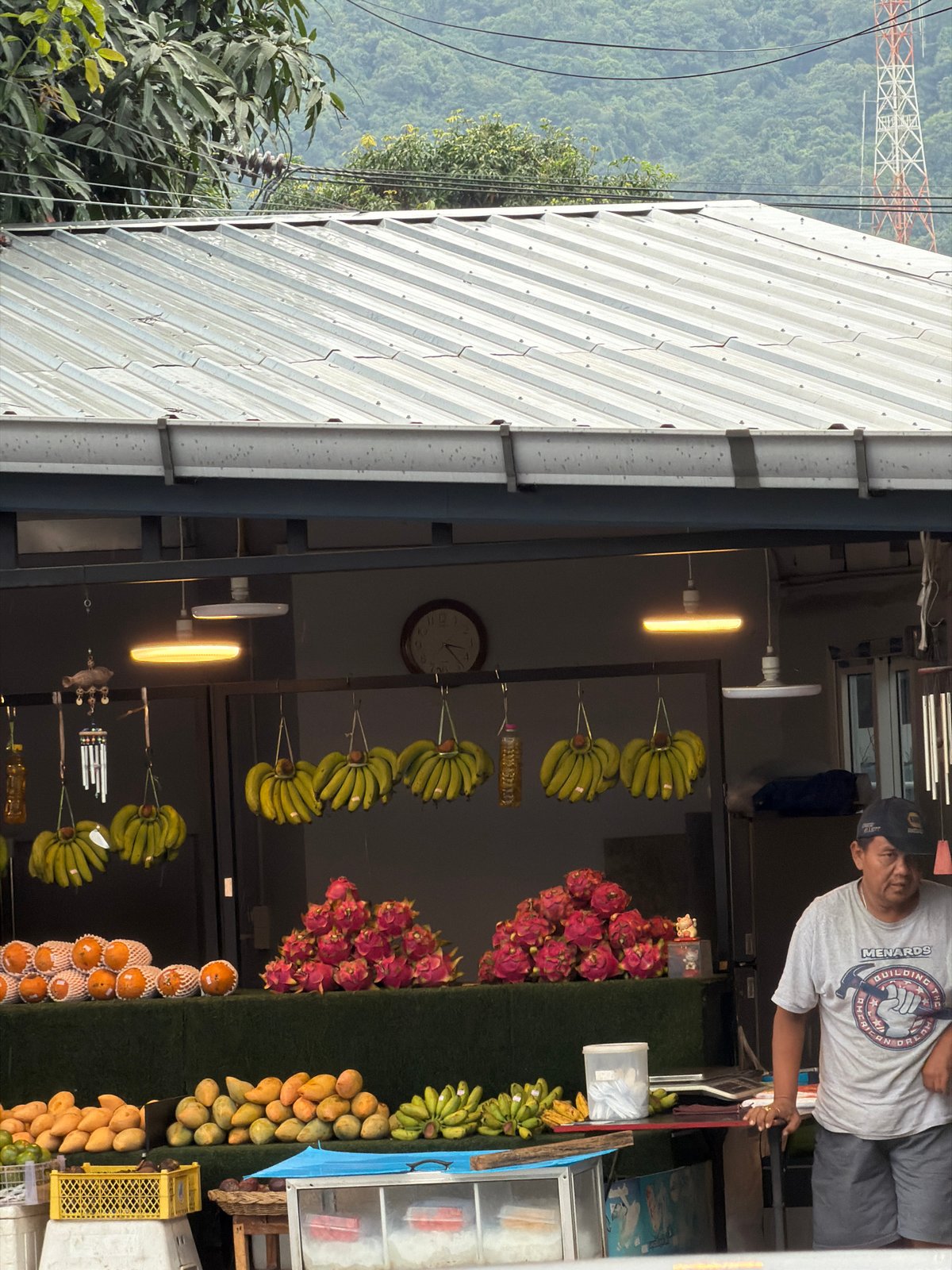 Morning street commerce documented in Choeng Thale, Thailand