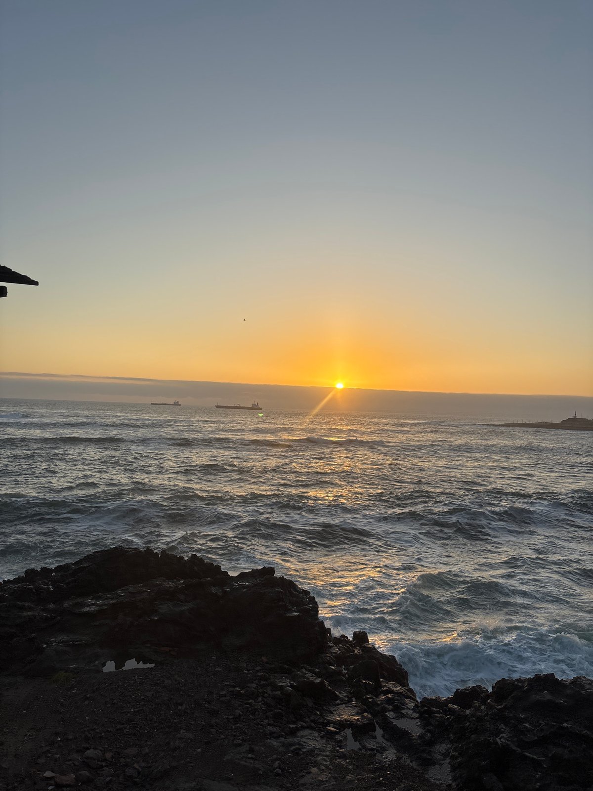 Sunset captured over Pacific Ocean from Arica Chile coastline