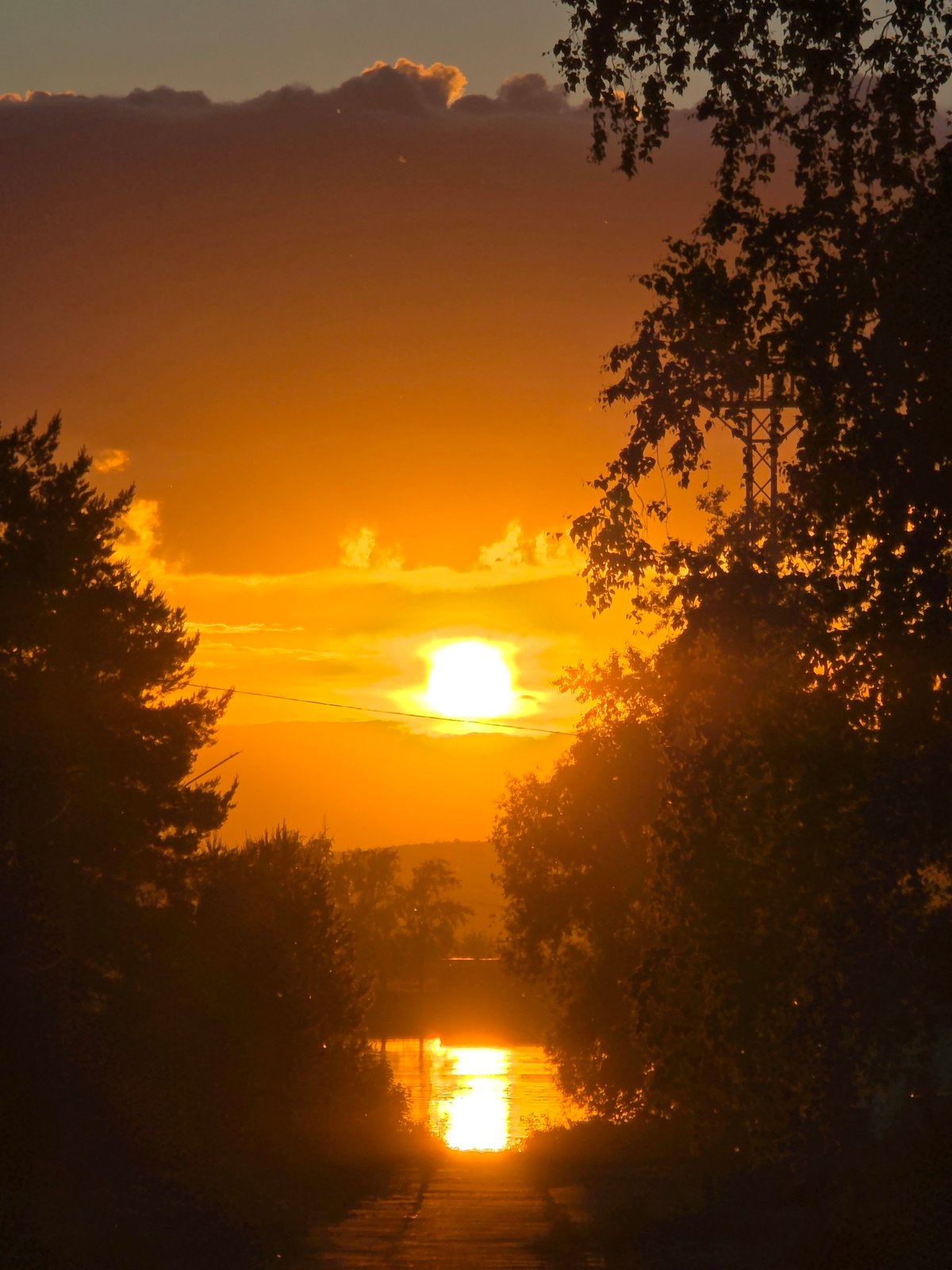 Sunset journey documented through Chaikovsky forests and roads