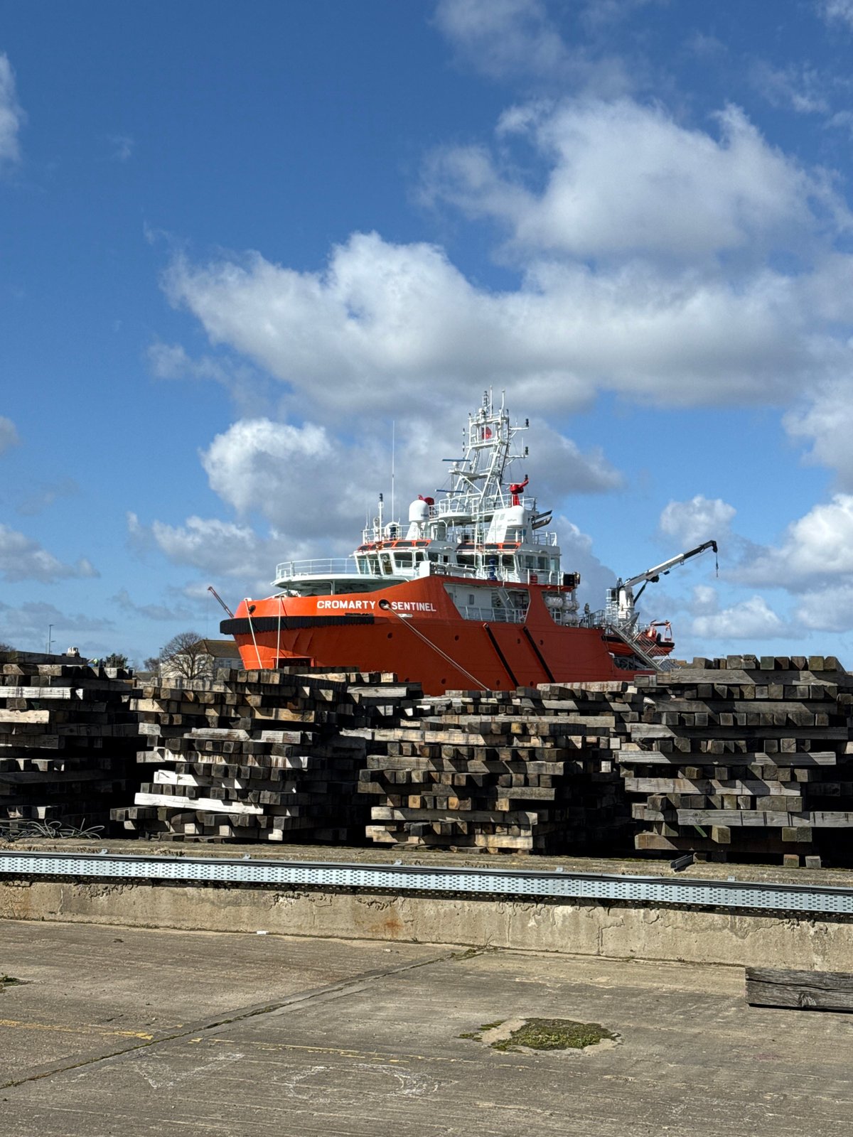 Industrial port scenes documented in Gorleston-on-Sea