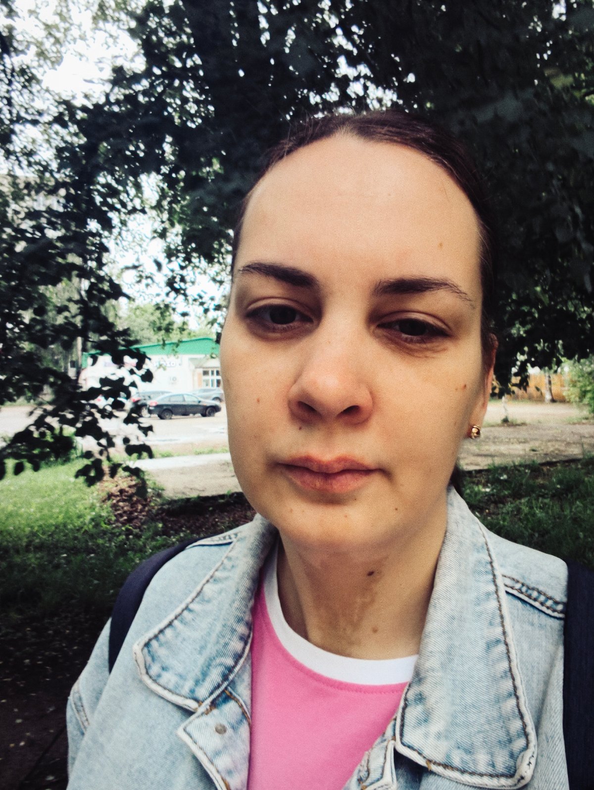 Woman takes early morning selfies in Chaikovsky, Russia