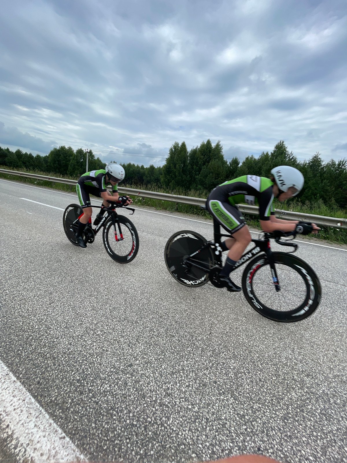 Time trial cycling event on rural roads, Russian cycling scene