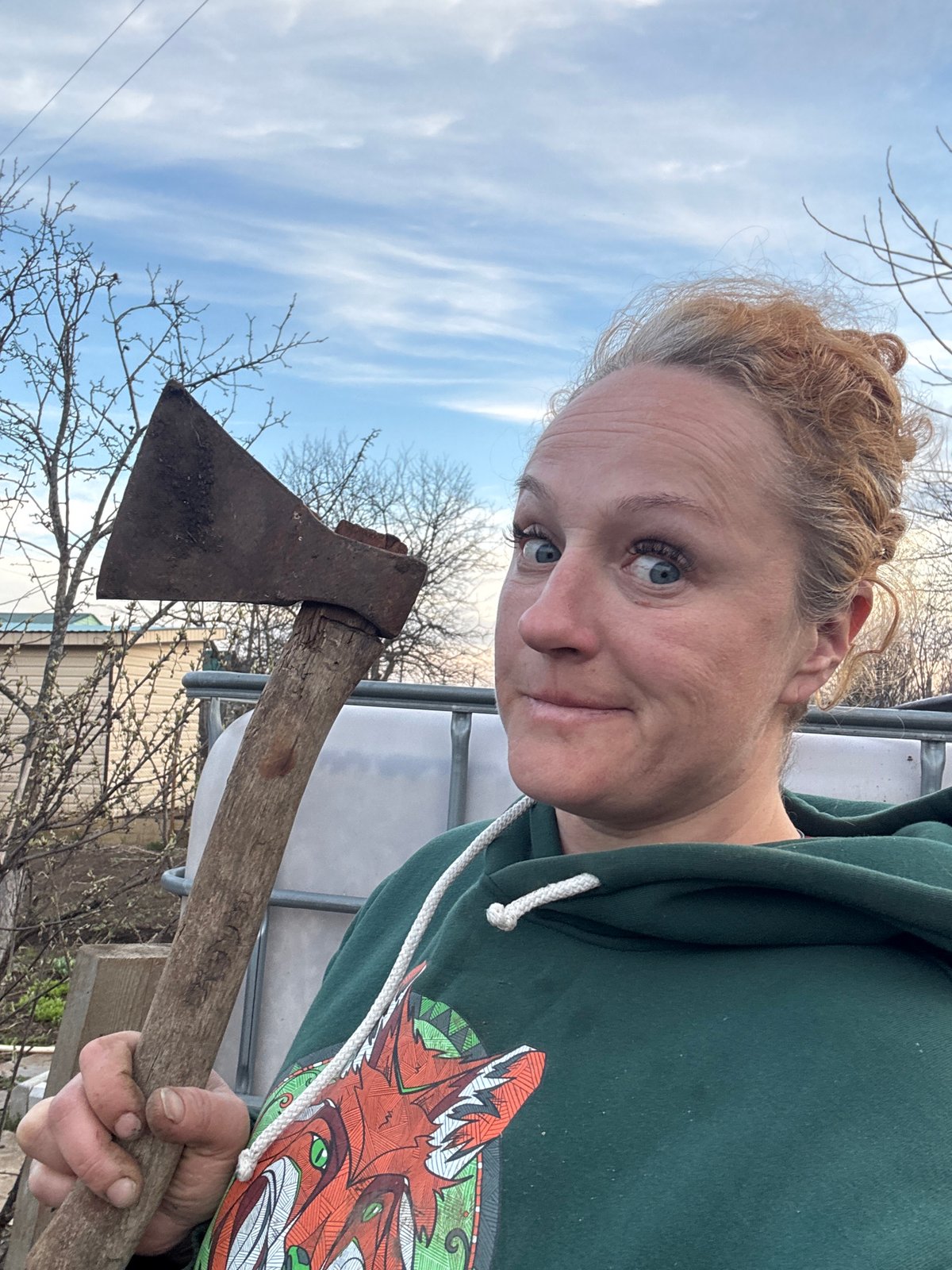 Woman documents spring day activities in Chaikovsky, Russia