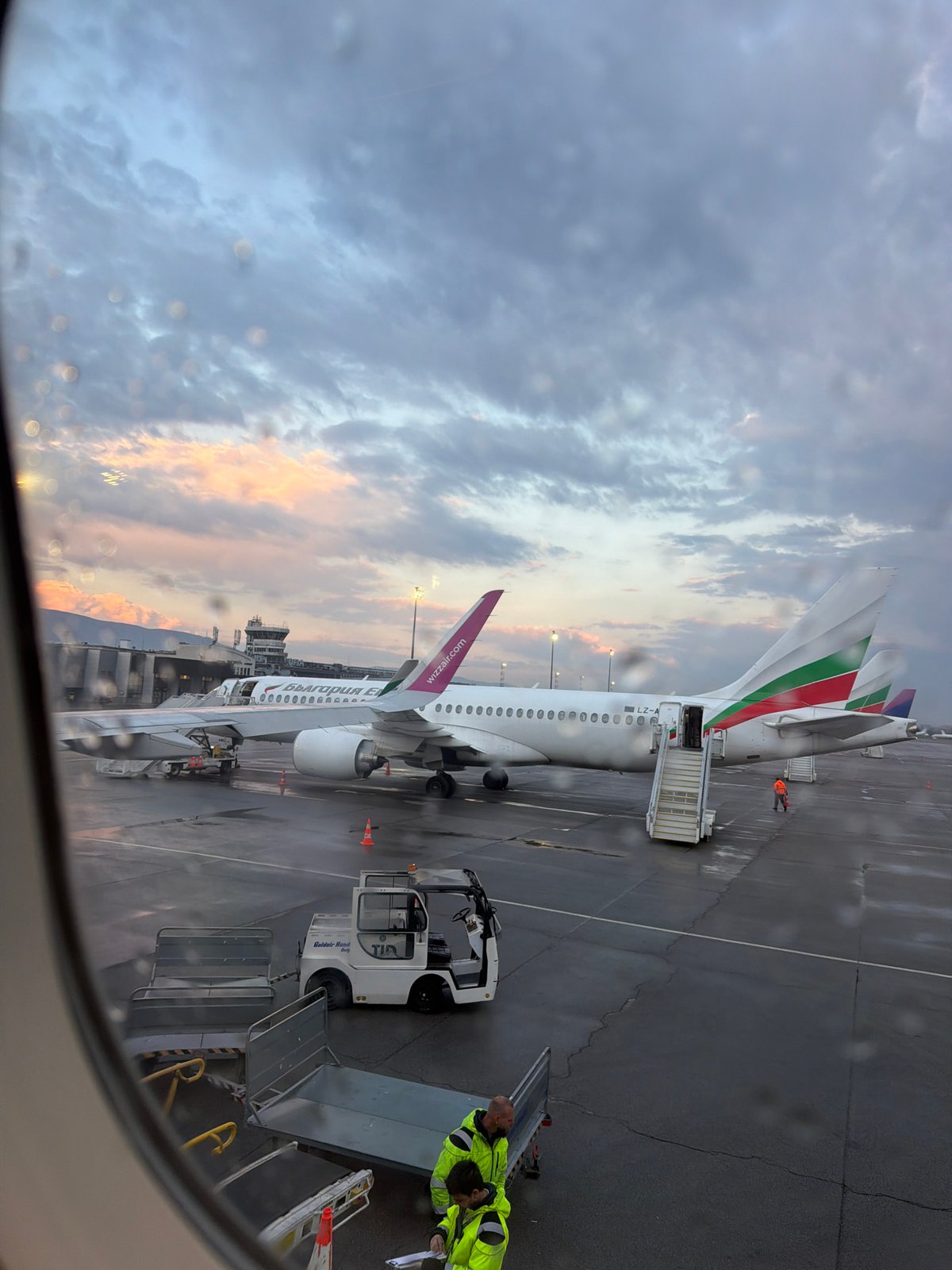 Dawn travel documentation at Sofia Airport includes Wizz Air boarding