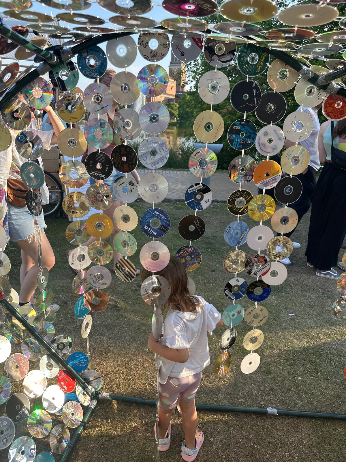 CD tunnel art installation explored at Kiel outdoor event
