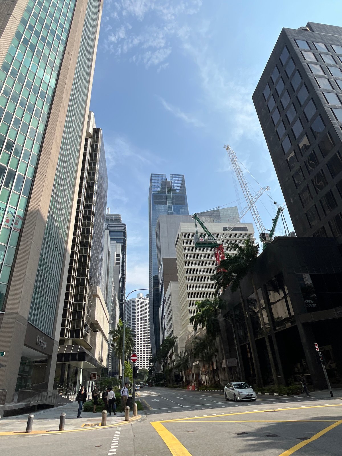 Coffee stall and street life in Singapore's CBD