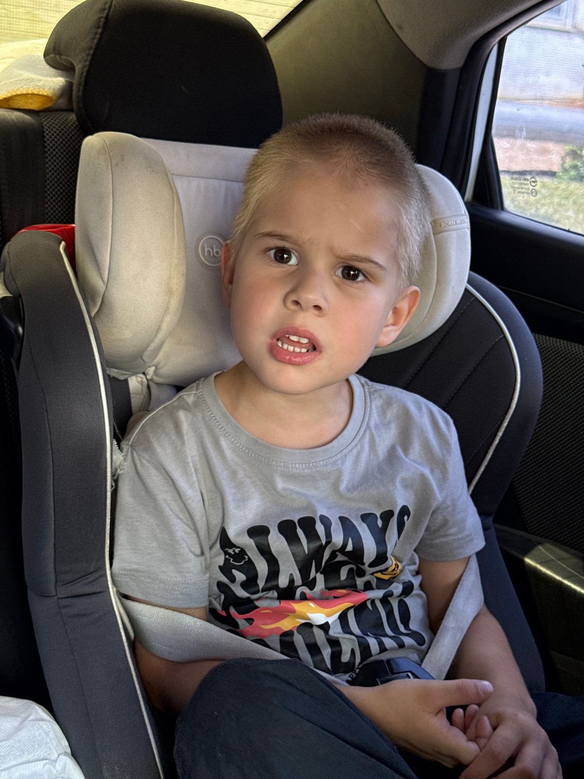 Candid car seat moment in Chaikovsky, Russia