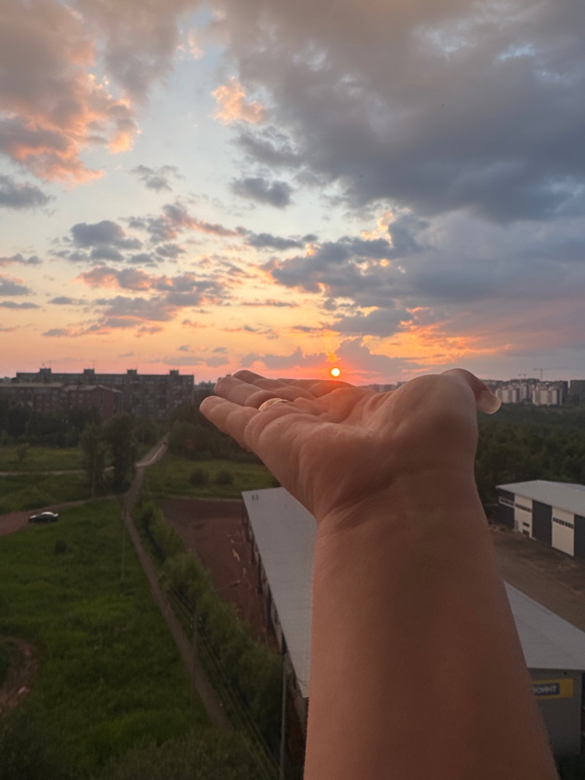 Sunset over Bratsk, Russia, clouds and all
