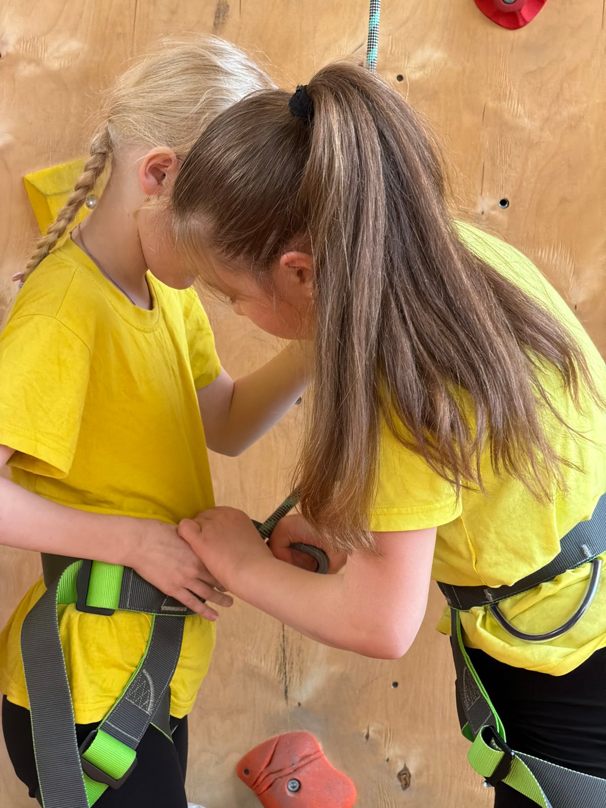 Children's climbing session documented at Izhevsk indoor facility
