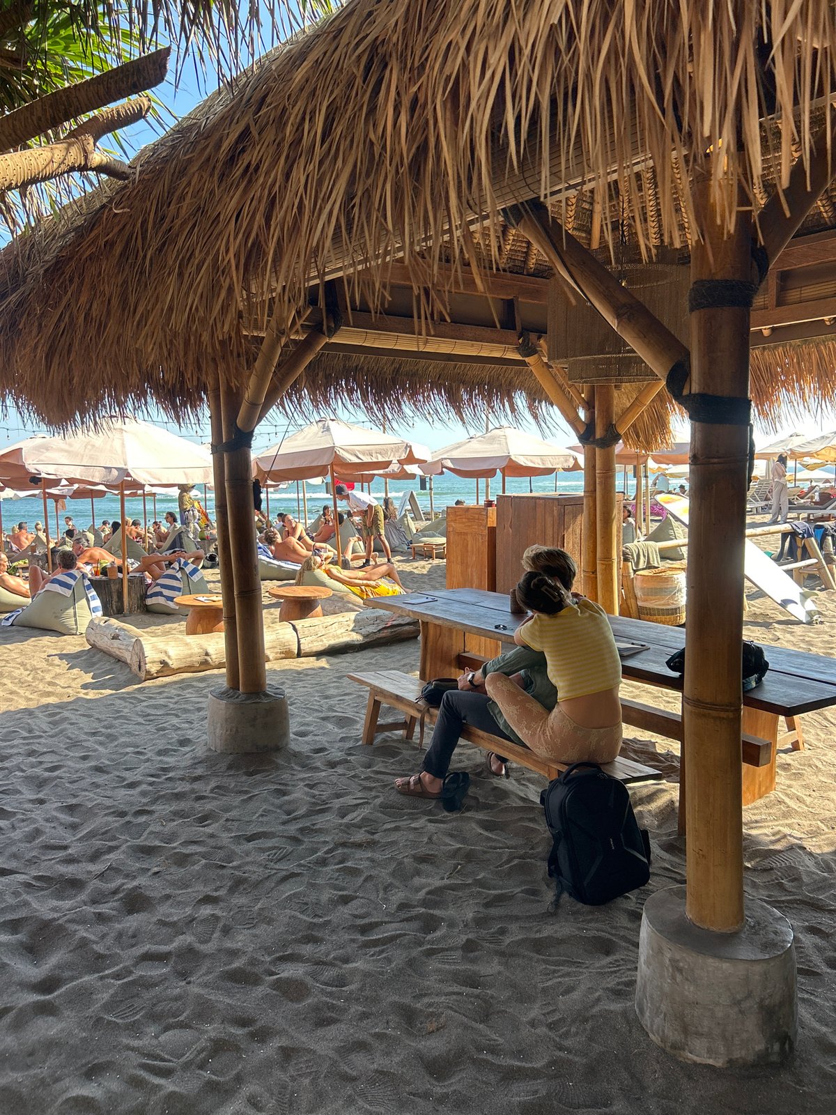 Laid-back morning at a North Kuta beachside bar