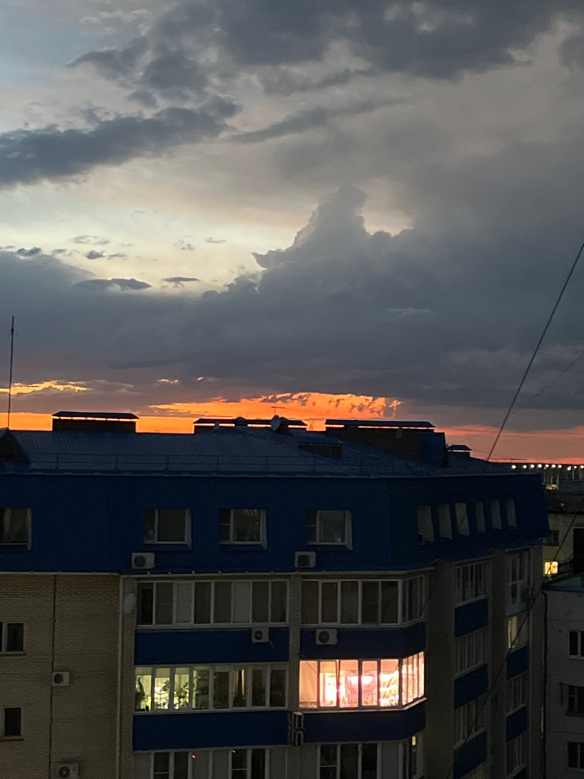 Evening scenes captured in Russian research station settlement