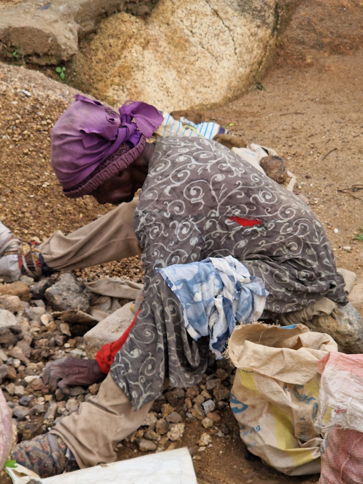 Morning street life and work scenes in New Stadium, Nigeria