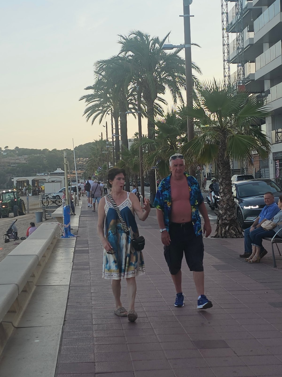 Lloret de Mar beachfront buzzing on a summer evening