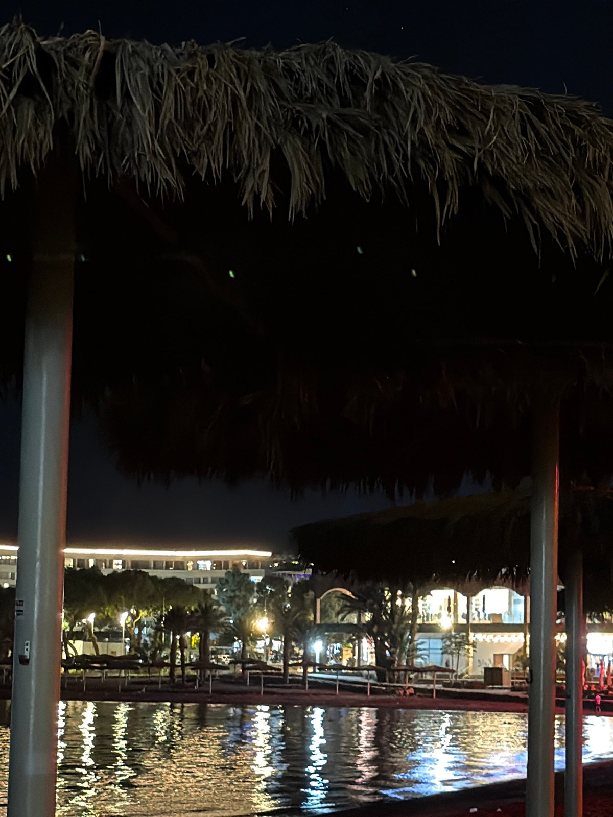Evening scenes captured across Eilat's illuminated waterfront and arcade