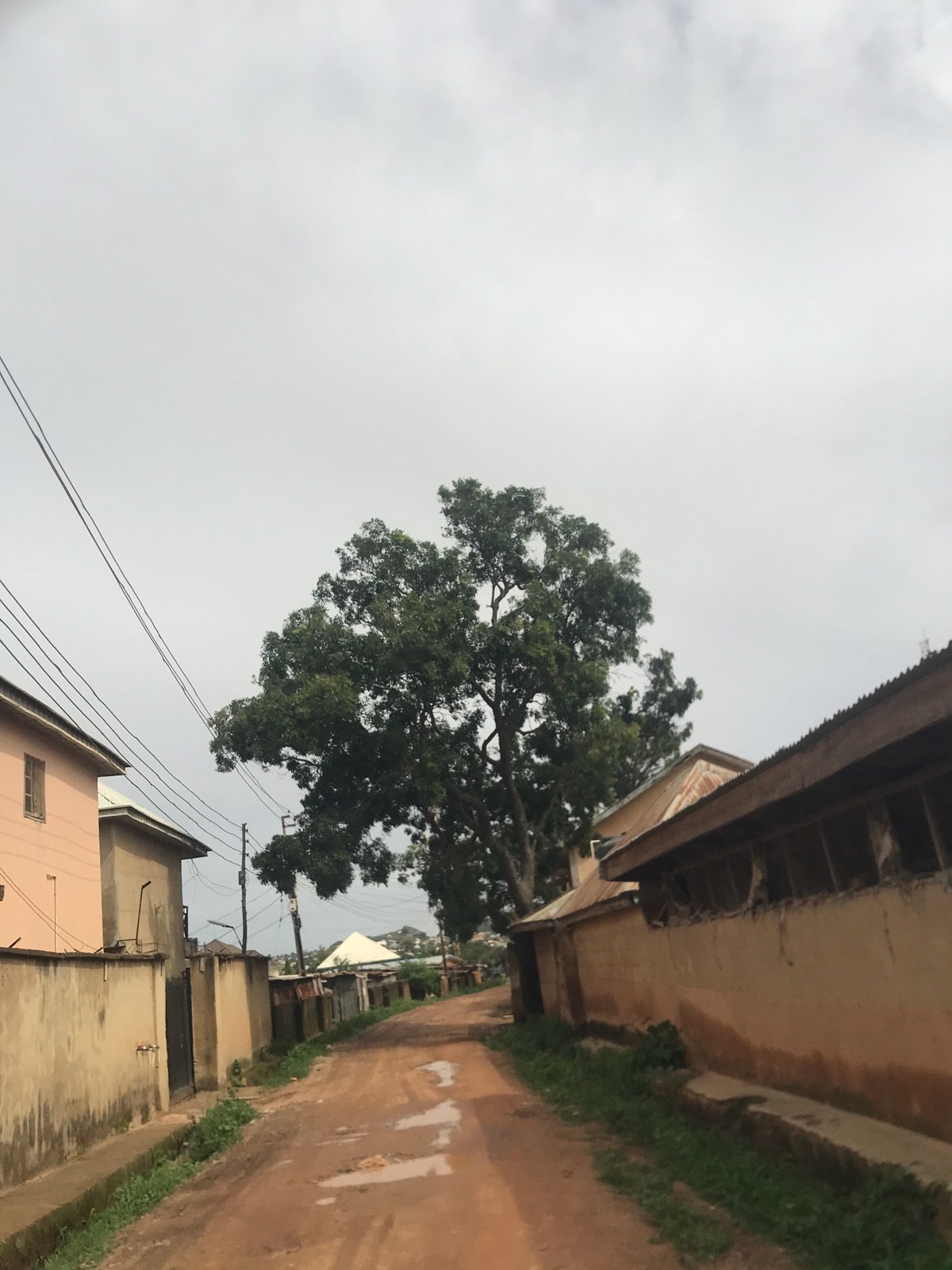 Residential scenes captured in Rafin Par, Nigeria under overcast skies