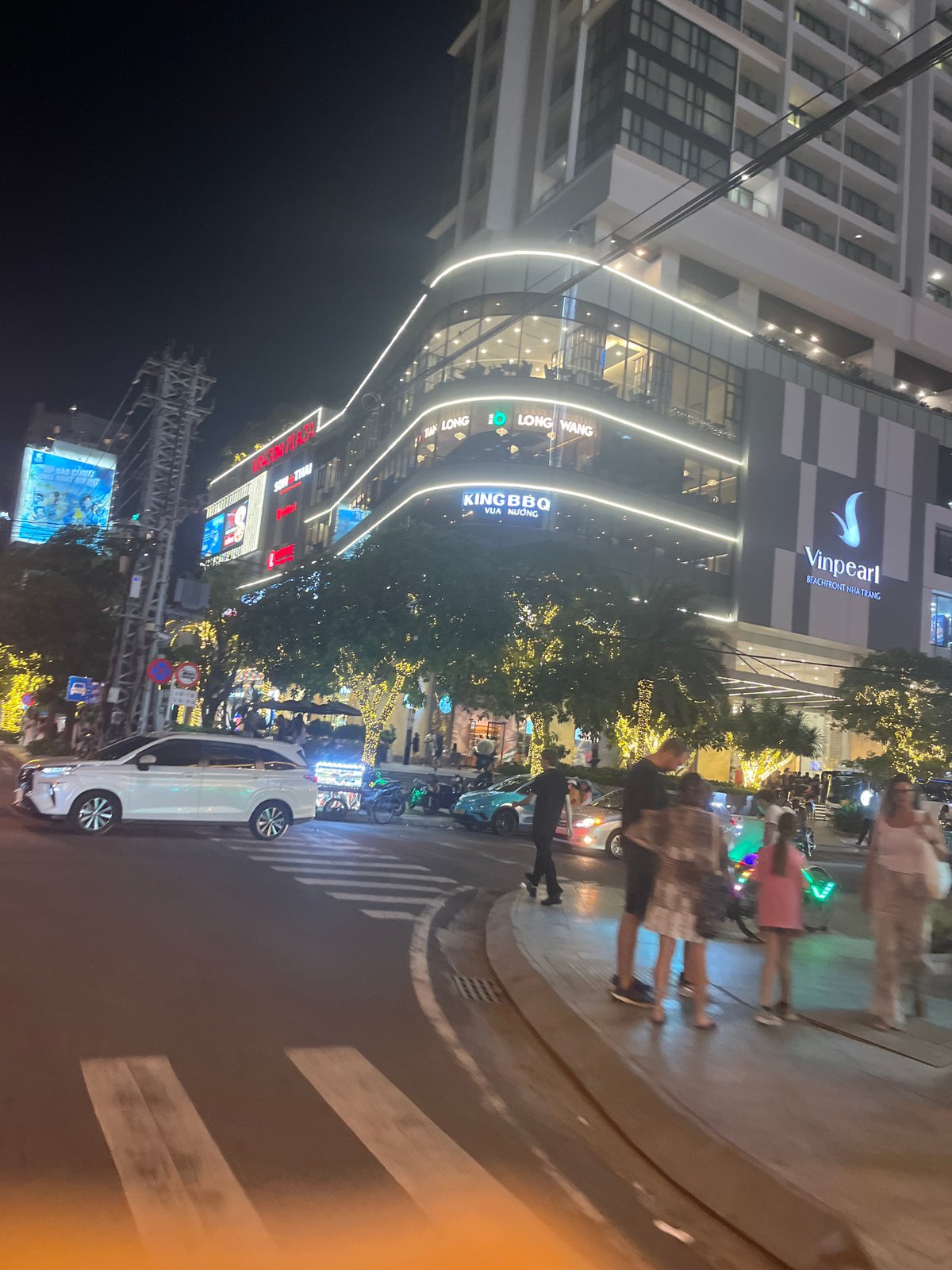 Night streets outside Vinpearl Beachfront, Nha Trang